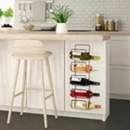 Havendro Wine Rack Wall Mounted Home Bar Bottle Stand in Black - thumbnail 3