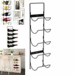 Havendro Wine Rack Wall Mounted Home Bar Bottle Stand in Black - thumbnail 2