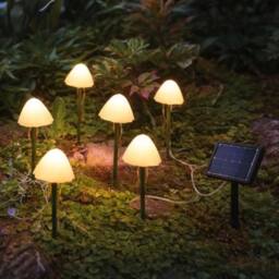 Marco Paul 6pc Solar Mushroom Stake Lights - thumbnail 6