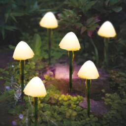 Marco Paul 6pc Solar Mushroom Stake Lights - thumbnail 7
