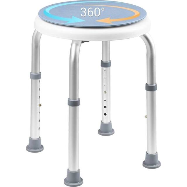 EONLION Shower & Bath Stool with Adjustable Height in White - image 1