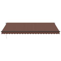 Berkfield Home Manual Retractable Awning Brown 500x300 cm - thumbnail 3