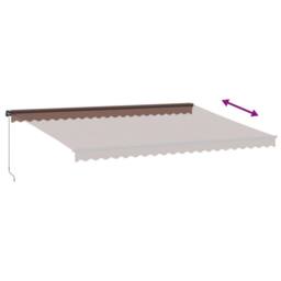 Berkfield Home Manual Retractable Awning Brown 500x300 cm - thumbnail 5