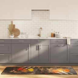 Berkfield Home Kitchen Rug Multicolour 60x180 cm Washable Anti Slip - Size: 100 cm diameter - thumbnail 1