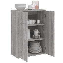 Berkfield Home Sideboard Grey Sonoma 60x31x84 cm Engineered Wood - Size: 60 x 31 x 84 cm - thumbnail 4
