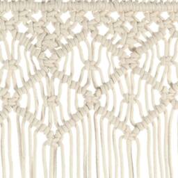 Berkfield Home Macrame Curtain 140x240 cm Cotton in Cream - thumbnail 4