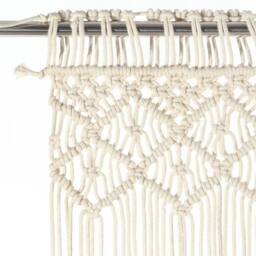 Berkfield Home Macrame Curtain 140x240 cm Cotton in Cream