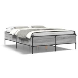Berkfield Home Bed Frame without Mattress Grey Sonoma 120x200 cm - Size: Small Double - thumbnail 2