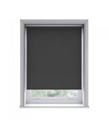 New Edge Blinds No Drill Black Thermal Blackout Roller Blind 170cm Drop - Size: 110 cm