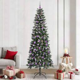 Berkfield Home Artificial Christmas Tree with 300 LEDs Green 96 x 96 x 240 cm