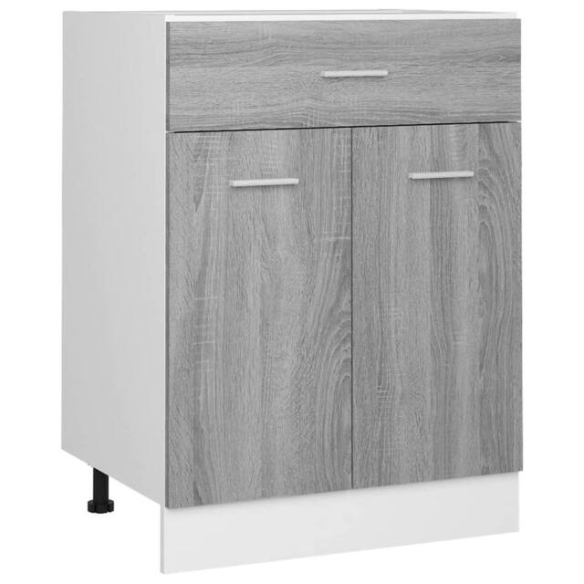 Berkfield Home Drawer Bottom Cabinet Grey Sonoma 60x46x81.5 cm Engineered Wood - image 1