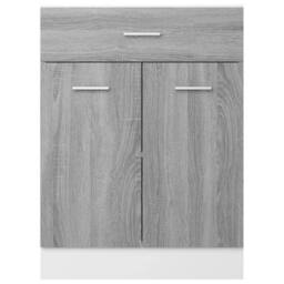 Berkfield Home Drawer Bottom Cabinet Grey Sonoma 60x46x81.5 cm Engineered Wood - thumbnail 5