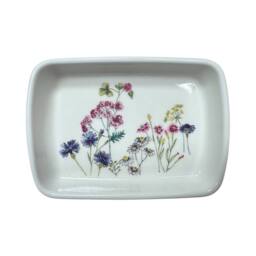 Showerdrape Meadow Wild Flowers Floral Soap Dish in White - thumbnail 2