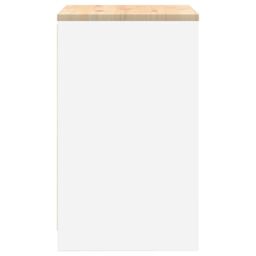 Berkfield Home Garage Storage Cabinet White 60x51x85 cm Solid Wood Pine - Size: 60 x 51 x 85 cm - thumbnail 7