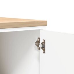 Berkfield Home Garage Storage Cabinet White 60x51x85 cm Solid Wood Pine - Size: 60 x 51 x 85 cm - thumbnail 9