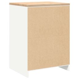 Berkfield Home Garage Storage Cabinet White 60x51x85 cm Solid Wood Pine - Size: 60 x 51 x 85 cm - thumbnail 8