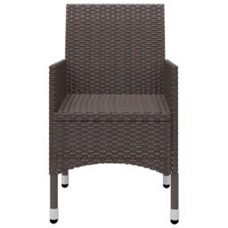 Berkfield Home 7 Piece Garden Dining Set with Cushions Brown - thumbnail 6