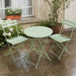 KORVIXA Green 3 Piece Folding Bistro Set - Size: 100 cm x 100 cm - thumbnail 3