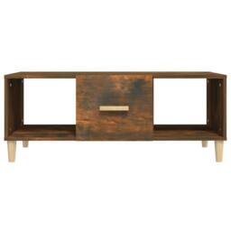 Berkfield Home Decorative Coffee Table Smoked Oak 102x50x40 cm Engineered Wood in Brown - Size: 102 x 50 x 40 cm - thumbnail 1