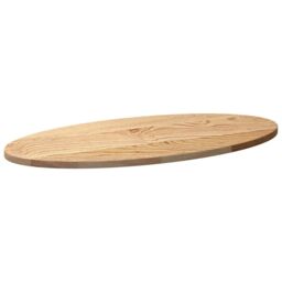 Berkfield Home Table Top 80x40x2 cm Solid Wood Oak Oval in Brown - Size: 80 x 40 x 2 cm - thumbnail 4