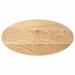 Berkfield Home Table Top 80x40x2 cm Solid Wood Oak Oval in Brown - Size: 80 x 40 x 2 cm - thumbnail 2