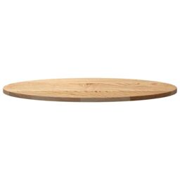 Berkfield Home Table Top 80x40x2 cm Solid Wood Oak Oval in Brown - Size: 80 x 40 x 2 cm - thumbnail 5