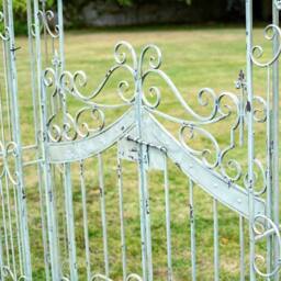 Ascalon Design Ltd Vintage Arch with Gates - L185 x W38 x H249 cm - Antique Green - thumbnail 4