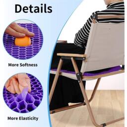 Nordara Orthopaedic Gel Seat Cushion Extra thicken in Purple - Size: 60 cm x 60 cm - thumbnail 5