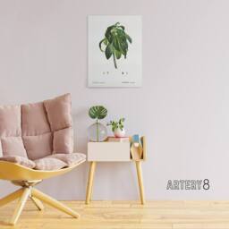 "Artery8 Spurge Laurel Botanical Redoute Vintage Canvas Wall Art in White - Size: W18"" x H24""" - thumbnail 3