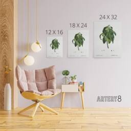 "Artery8 Spurge Laurel Botanical Redoute Vintage Canvas Wall Art in White - Size: W18"" x H24""" - thumbnail 4