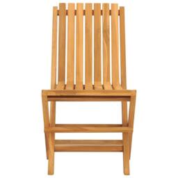 Berkfield Home Folding Garden Chairs 2 pcs 47x47x89 cm Solid Wood Teak in Brown - Size: 47 x 47 x 89 cm - thumbnail 4