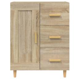 Berkfield Home Sideboard Sonoma Oak 69.5x34x90 cm Engineered Wood in Light Tan - thumbnail 7
