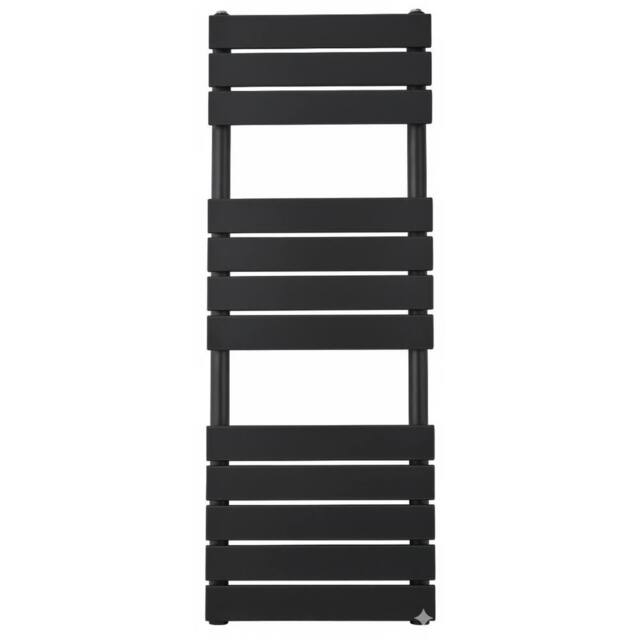 Bathroom Kingdom Queenstown Black Designer Flat Panel Heated Towel Rail 1200x450mm - image 1