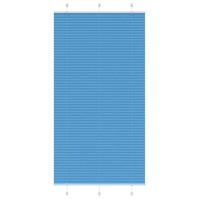 Berkfield Home Pleated Blind Blue 105x200 cm Fabric Width 104.4 cm Polyester - image 1