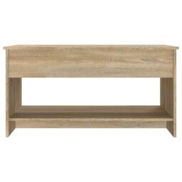 Berkfield Home 809650 Coffee Table Sonoma Oak 102x50x52, 5 cm Engineered Wood in Brown - thumbnail 6