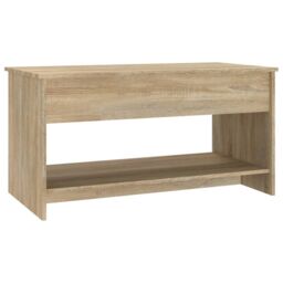 Berkfield Home 809650 Coffee Table Sonoma Oak 102x50x52, 5 cm Engineered Wood in Brown - thumbnail 5