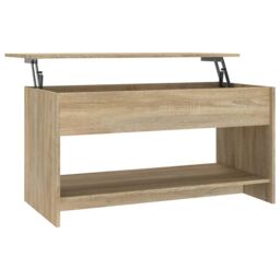 Berkfield Home 809650 Coffee Table Sonoma Oak 102x50x52, 5 cm Engineered Wood in Brown - thumbnail 2