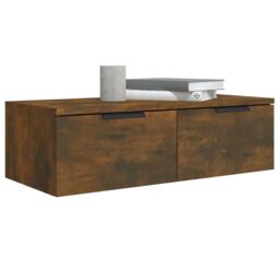 Berkfield Home Wall Cabinets 2 pcs Smoked Oak 68x30x20 cm Engineered Wood in Brown - Size: 68 x 30 x 20 cm - thumbnail 4