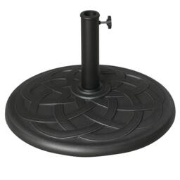 OUTSUNNY 19KG Garden Parasol Base Stand Metal Patio Sun Umbrella Holder Resin in Bronze - thumbnail 2