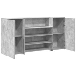 Berkfield Home Reception Desk Concrete Grey 200x50x103.5 cm Engineered Wood - thumbnail 6