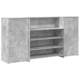 Berkfield Home Reception Desk Concrete Grey 200x50x103.5 cm Engineered Wood - thumbnail 2