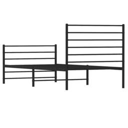 Berkfield Home Metal Bed Frame with Headboard & Footboard Black 100x190 cm - thumbnail 8