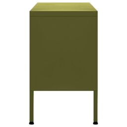 Berkfield Home TV Cabinet Olive Green 105x35x50 cm Steel - Size: 105 x 35 x 50 cm - thumbnail 4