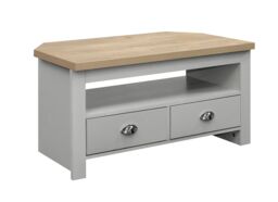 Birlea Corner TV Unit Cream Highgate Entertainment & Oak Farmhouse Shabby Chic in Grey - thumbnail 3