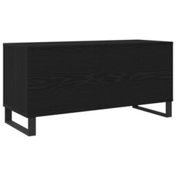 Berkfield Home Record Cabinet Black Oak 100x38x48 cm Engineered Wood - Size: 100 x 38 x 48 cm - thumbnail 5
