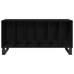 Berkfield Home Record Cabinet Black Oak 100x38x48 cm Engineered Wood - Size: 100 x 38 x 48 cm - thumbnail 6