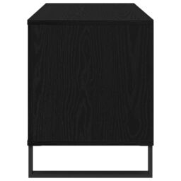 Berkfield Home Record Cabinet Black Oak 100x38x48 cm Engineered Wood - Size: 100 x 38 x 48 cm - thumbnail 7