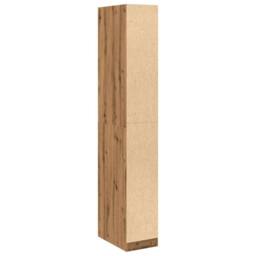 Berkfield Home Wardrobe Artisian Oak 30x50x200 cm Engineered Wood in Brown - Size: 30 x 50 x 200 cm - thumbnail 6