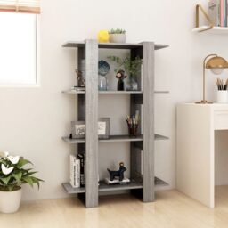 Berkfield Home Book Cabinet/Room Divider Grey Sonoma 80x30x123.5 cm - thumbnail 3