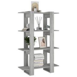 Berkfield Home Book Cabinet/Room Divider Grey Sonoma 80x30x123.5 cm - thumbnail 4